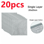 Magic virtuvės skuduras valymui, metalinė plieninė viela, valymo skudurėlis, dviejų sluoksnių, nepridegantis, aliejus, lygintuvas, skudurėlis indams plauti, skuduras indams 20PCS