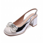 Moteri&scaron;ki stambūs blokiniai kulno pompai su uždaru apvaliu pir&scaron;tu Slingback auk&scaron;takulniai sandalai su reguliuojamu dirželiu, skirti moterims vasaros laisvalaikio klasikiniai žemakulniai suknelės batai