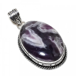 Natural Chevron Amethyst Gemstone 925 Sterling Silver Gift Pendant 2.17 q6s47