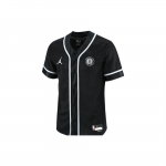 Jordan Dri-Fit NBA Brooklyn Nets raidės logotipas spausdinimas apvali apykaklė trumpos rankovės mar&scaron;kinėliai vyri&scaron;ki vir&scaron;utiniai drabužiai juodi DR2403-010 M