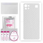 apgo Protective Skin Sticker for the back compatible with LG K92 5G, Wrap Film, Foil, Vinyl - Pattern Transparent Carbon