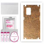 apgo Protective Skin Sticker for the back+sides compatible with Realme Narzo 30 5G, Full Wrap Film, Foil, Vinyl - Pattern Rusty Copper