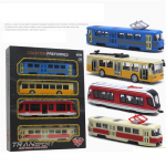 4 vnt. Automobilių žaislai, Autobuso traukinio modelio žaislai, Automobilių žaislai, Inercinis automobilis, Atidaromos durys, Autobuso žaislai, Edukaciniai žaislai, Stalo dekoracija vaikams nuo 4-6 metų Size:17-20cm,4Pcs