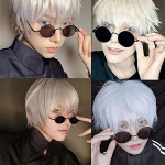 Apvalūs akiniai Anime Cosplay Juodi Akiniai Akiniai Akiniai nuo saulės Auk&scaron;tos kokybės Vakarėlis Vyrai Moteri&scaron;ki aksesuarai