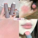 Blush Stick Dviejų galų ekspansyvi spalva Natūralus ilgai i&scaron;liekantis matinis makiažas Vienspalvis kreminis Rouge skaistalų lazdelė 01
