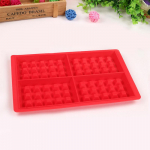 Saugus 4 ertmių vaflių pyragas &scaron;okoladinė keptuvė silikoninė forma Kepimo forma Virtuvės gaminimo įrankiai