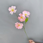 Vestuvių dekoro imitacinė gėlė Everlasting Flower 4 galvučių dirbtinė gėlė violetinė