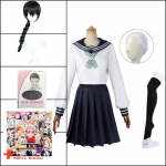 Anime Jujutsu Kaisen Amanai Riko Cosplay Kostiumas Helovinas Moterims Drabužiai Mokyklinė Uniforma Sijonas XXL-(Full set+wig)