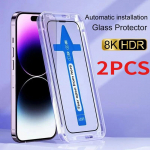 Auk&scaron;čiausios kokybės grūdintas stiklas, skirtas &bdquo;iPhone 16 15 12 13 14 Pro Max&ldquo; ekrano apsauginis stiklas16 15 14 Plus pilnas dangtelis su automatiniu montuotoju iphone 11 gryna