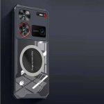 Au&scaron;inimo &scaron;ilumą i&scaron;sklaidantis skaidrus telefono dėklas, skirtas ZTE nubia Z60S Pro Z60 Ultra Magnetic Back Clip Magsafing Cover Funda For Nubia Z60 Ultra Z60S Pro For Nubia Z60 Ultra juoda