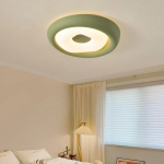 Modernus LED lubų &scaron;viestuvas žalias pavir&scaron;iuje montuojamas lubų &scaron;viestuvas miegamajam svetainei ry&scaron;kus panelinis &scaron;viestuvas smėlis