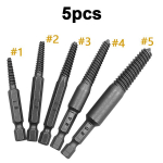 5 vnt. sraigtinio i&scaron;traukiklio centrinio grąžto kreiptuvo rinkinys Nulaužtas pažeistas varžtas, nuimamas &scaron;e&scaron;iakampis rankinis įrankis 5pcs