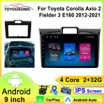 Automobilinis Android skirtas Toyota Corolla Axio 2 Fielder 3 E160 2012 - 2021 Automobilinis radijas Stereo pagrindinis įrenginys Multimedijos grotuvas GPS navigacija BT 4 core 1GB+32GB carplay