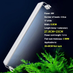 Didelio ry&scaron;kumo LED akvariumo &scaron;viesos rėmelis su spaustuku Itin plono dizaino patobulinta mėlynai balta &scaron;viesa augalams, 220 V atsparus vandeniui EU Plug