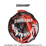 4M didelių apkrovų trumpikliai, skirti benzininiams automobiliams furgonams, dyzeliniams sunkvežimiams, sujungimo laidai su dėklu, akumuliatoriaus starterio stiprintuvo kabelis 2, 4 matuoklis