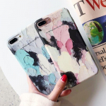 Aliejinis paveikslas Kietas plastikas PC dėklas Dangtelis Mielas asmeni&scaron;kumas Smūgiams atsparus galinis dangtelis iPhone X rožinė