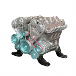 V8 automobilio variklio modelis, realisti&scaron;kas, dervos 8 cilindrų, automobilio variklio dekoravimas, namų biuro darbalaukio ornamentas, vaikų mokslo mokymosi edukacinis žaislas A