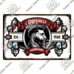 Dekoras Kirpėjas Skardos I&scaron;kaba Plok&scaron;telė Metalo Plok&scaron;telė Vintažinis Retro Kirpykla Sienų Menas Plakatai Geležies Tapyba Kambariui Namui Lipdukai 20x30cm(7.9x11.8in)