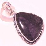 Black Rutile Gemstone Pendant Handmade Gift Antique Design Jewelry 1.9 c4l12