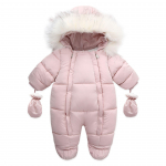 Kūdikio kombinezonas su kailiniu apykakliu: Jaukus rudens/žiemos smėlinukas kūdikiams 80cm (12-18 months)