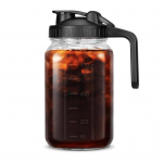 &Scaron;alto ruo&scaron;imo kavos ruo&scaron;imo indas 32oz/64oz stiklinis ąsotis su nerūdijančio plieno filtru platus 1000ML 1pc
