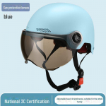 3C sertifikuotas vėjo ir saulės nepraleidžiantis elektrinio dviračio saugos &scaron;almas visoms sezonams - Vyri&scaron;kas ir moteri&scaron;kas nedūžtantis pus&scaron;almis Tinted Long Sun Visor