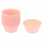 10 vnt Silikoninio pyrago formelės apvalios formos bandelių puodelis Mini Cake Cup virtuvės įrankis