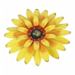 Naujas 3D Viena Gėlė Sieninis Pakabinamas Metalinis Ramunėlių Sienų Dekoracija Menas Kiemas Vartai Geležinis Pakabukas Tvora Dekoracija Sodo Gėlės balta