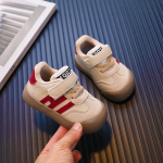 2024 m. pavasario/rudens vandeniui atsparūs odiniai sportbačiai kūdikiams nuo 0 iki 4 metų, neslystantys mink&scaron;tapadžiai bateliai mažyliams Size 19 - 13.5cm chaki