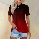 Moteri&scaron;ki madingi laisvalaikio atvartai trumpomis rankovėmis linijiniai mar&scaron;kinėliai, moteri&scaron;ki vir&scaron;utiniai sagomis L