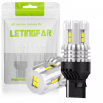 T20 LED Galinis žibintas, Sprogimo &scaron;viesa, Baltas, T20, Skirtingas fiksatorius, Įmontuotas at&scaron;aukėjas, Atbulinės eigos &scaron;viesa, balta
