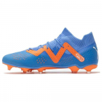 Puma Future Match FG/AG Supercharge Pack - Mėlyni Blizgūs Vyri&scaron;ki Sportbačiai Balti Itin Oranžiniai 107180-01 43