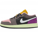 Air Jordan 1 Low SE GS Tokyo Bio Hack Vaikams Sportbačiai Pilki Aliejaus Pilkumo Urvo Akmens HQ2021-005 36.5