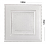 35*35cm Namų Vandeniui Atsparus Kambario Dekoravimas Lubų Lipnūs 3D Pakabinami Sienų Lipdukai Dekoracija Nulupk ir Užklijuok Tapetai Stogas 5pcs 35x35cm balta
