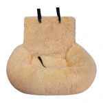 &Scaron;unų automobilinė sėdynė Kelioninis &scaron;uns gultas su saugos diržais Pliu&scaron;inė puri naminių gyvūnų sėdynė su neslystančiu pagrindu Nuimama plaunama pagalvėlė mažiems dideliems &scaron;unims 60x60cm