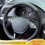 Car Steering Wheel Cover For Volkswagen VW Golf 7 Mk7 New Polo Jetta Passat B8 Tiguan ized Steering Suede Car Accessories 3 Colors Thread