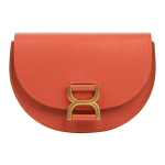 Chloe Marcie Užsegimas spaudėmis Pusmėnulio formos Lygios ver&scaron;io odos Atvartas Peties Crossbody Mini rankinė Moteri&scaron;kos rankinės Oranžinė CHC23-AP847K82-848 Basic Set (Bag+Dust Bag)