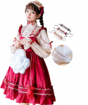 JIURUN ilgomis rankovėmis Lolita gotikinė Mori plius džemperis su kaspinėliu ilga suknelė, Lolita, Cosplay, Anime, Mergina, Lolita, Dydis, Suknelė, Persirenginėjimas, Cosplay,
