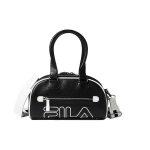 FILA Nuimamas peties dirželis Užsegimas užtrauktuku Odinė boulingo rankinė Unisex peties rankinė Juoda FS3BCF5312X-BLK Black