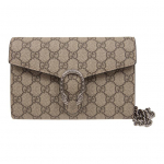 Gucci Dionysus GG Supreme su grandinėle Smėlio spalvos Ebono drobė Sidabrinė grandinėlė Per petį Ne&scaron;iojama delninė moterims Vakarinis vakarėlis Kasdienis važiavimas 401231-KHNSN-8698 Basic Set (Bag+Dust Bag)