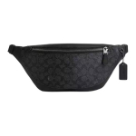 Coach Warren Juosmens krep&scaron;ys, Signature drobė, juodas ra&scaron;tuotas oda, vyri&scaron;kas per petį ne&scaron;iojamas krep&scaron;ys, kasdienis kelionėms, darbui CV926-QBMI5 Basic Set (Bag+Dust Bag)
