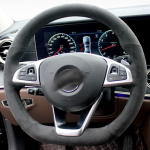 Individualizuotas tikro Alcantara vairo dangtelis Mercedes Benz W176 W246 W205 C117 R231 R172 AMG C43. Pynimas ant vairo.