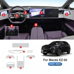 Automobilio interjero TPU apsauga nuo įbrėžimų plėvelė Mazda 6E CX-6E 2025-26 modeliams Apsauginiai skaidrūs nuo ply&scaron;imo lipdukai Priedai Transparent gray