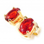 Les Tr&eacute;sors De Lily [C5671] - Boucles Plaqu&eacute; Or 'Unique' Rouge raudona