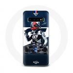 Coque pour Samsung Galaxy S10 edge Formule 1 Max Verstappen Pilote automobile F1 Bleu