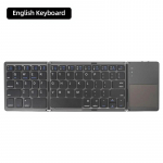 Mini belaidė &bdquo;Bluetooth&ldquo; klaviatūra su jutikliniu kilimėliu &bdquo;Office&ldquo; ne&scaron;iojama magnetinė triguba sulankstoma klaviatūra, skirta &bdquo;Windows Android IOS iPad&ldquo; telefonui