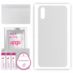 apgo Protective Skin Sticker for the back compatible with TP-Link Neffos C9 Max, Wrap Film, Foil, Vinyl - Pattern Transparent Carbon