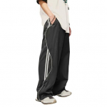 Unisex Kelnės Retro Amerikieti&scaron;ko Stiliaus Gatvės Drabužiai Plonos &Scaron;oninės Ki&scaron;enės Elastingas Juosmuo Plačios Kle&scaron;nės Vientisos Spalvos Sporto Salės Treniruotės Bėgiojimas Sportinės Kelnės Ilgos Kelnės L