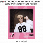 &bdquo;Stray Kids&ldquo; 7-asis mini albumas &bdquo;Maxident SoundWave&ldquo;, 2 &bdquo;Lucky Draw&ldquo; nuotraukų kortelė &bdquo;Polaroid&ldquo; Hyunjin - Benefit