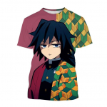 Vasaros anime Demon Slayer Kimetsu no Yaiba Kamado Nezuko Kochou Shinobu Cosplay 3D Print Mados mar&scaron;kinėliai animaciniai filmai trumpomis rankovėmis 150